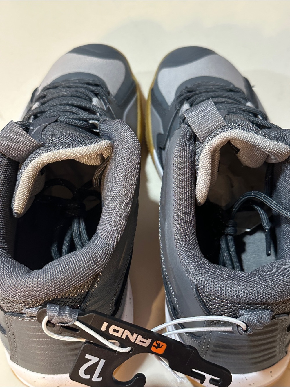 AND1 Men's Heatcheck basketball Sneakers Men Size 12 Gray Breathable Support - Picture 4 of 9